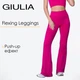 Женские леггинсы клеш с push-up эффектом Giulia Flexing leggins «Sculpt Flare» YZ168 L Violet-baton rouge, бесшовные леггинсы, спортивные, с высокой посадкой - изображение 1