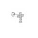 Серьга для хеликса из белого золота Крестик (з40102) - изображение 1