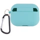 Силиконовый футляр с микрофиброй для наушников Airpods Pro 3 Бирюзовый / Marine Green - изображение 2