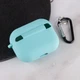 Силиконовый футляр с микрофиброй для наушников Airpods Pro 3 Бирюзовый / Marine Green - изображение 4