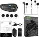 Мотогарнитура EJEAS Q8, интерком Bluetooth 1000м с CVC шумоподавлением, FM, IP67, 1200 мАч с Mesh 3.0 для мото - изображение 9