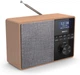 Радио портативное Philips TAR5505/10 коричневый серый Bluetooth DAB FM цифровое с деревянным корпусом динамиком 3 дюйма и таймером - изображение 2