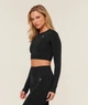 Спортивный топ с рукавами Gymshark b7a2s1c57 XL черный (100005786) - изображение 3