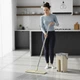 Набор для влажной уборки дома MOP Scratch Cleaning, плоская швабра с отжимом, швабра с ведром 4 л с автоматическим отжимом для уборки, швабра + ведро и 2 насадки из микрофибры, CSM-42-Beige - изображение 2