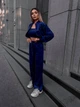 Жіночий велюровий костюм (кофта+штани+топ) Uaclothes 42-44 Синій (like36674-171001349) - изображение 4