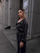 Жіночий велюровий костюм (кофта+штани+топ) Uaclothes 46-48 Графітовий (like36673-170991350) - изображение 4