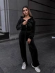 Жіночий велюровий костюм (кофта+штани+топ) Uaclothes 42-44 Чорний (like36675-171011349) - изображение 1