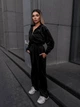 Жіночий велюровий костюм (кофта+штани+топ) Uaclothes 42-44 Чорний (like36675-171011349) - изображение 5