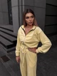 Жіночий велюровий костюм (кофта+штани+топ) Uaclothes 46-48 Жовтий (like36684-171101350) - изображение 4