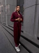 Жіночий велюровий костюм (кофта+штани+топ) Uaclothes 42-44 Бордовий (like36676-171021349) - изображение 3