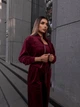 Жіночий велюровий костюм (кофта+штани+топ) Uaclothes 42-44 Бордовий (like36676-171021349) - изображение 4