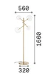 Торшер Ideal Lux 290966 Equinoxe Pt4 Ottone - зображення 5