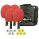 Набір для настільного тенісу Joola Quattro 4 Bats 10 Balls (54818) - зображення 1