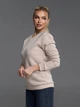 Жіночий утеплений світшот із трикотажу на флісі з манжетами ISSA PLUS 3XL Світло-бежевий (issa1552387) - зображення 2