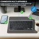 Бездротова міні клавіатура Bluetooth та 2,4 ГГц приймач, тиха компактна, 14 мультимедійних клавіш, USB-C, AZERTY Bluestork - Уцінка - зображення 6