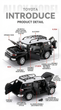 Модель авто Toyota FJ Cruiser 1:24 чорна | колекційна металева die-cast модель SUV - зображення 4