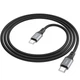 Дата кабель Hoco X86 Spear Type-C to Type-C 60W (1m) Black - зображення 4
