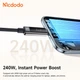 Кабель Mcdodo 240W Cab Vision USB-C to USB-C з OLED-дисплеєм, 5A, PD Fast Charge, нейлонова оплітка, 1.2 м CA-8900 - зображення 5