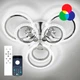 Світильник LED стельовий LUMINARIA LILY RGB 90W 7R CHROME/ICE (з пультом) - изображение 1