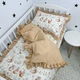 Постельный комплект рюшами в кровать 120х60 см Oh My Kids «Лисички совушки» ранфорс - изображение 1