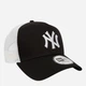 Czapka z daszkiem z siatką New Era Clean Trucker Nyy 11588491 One Size Czarny/Biały - obraz 3