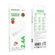 Кабель для зарядки и передачи данных USB Borofone BX110 Premium 2.4A USB to МicroUSB 1метр White - изображение 3
