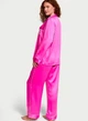 Сатинова піжама Victoria's Secret (сорочка+штани) Рожева сатин Satin Long Pajama Set XS - изображение 2
