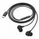 Наушники HOCO M116, вакуумные с микрофоном, ABS-пластик + TPE, Hi-Fi стерео, Type-C, 1.2 м, с пассивным шумоподавлением, черные - изображение 5