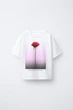 Белая летняя футболка с рисунком для девочки Zara 12-13 лет 156 см - изображение 1