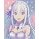 Алмазна мозаїка "Емілія. re-zero" 40х50 см - изображение 1