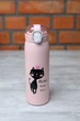 Термос дитячий з трубочкою Meow 500 мл Рожевий для школи з нержавіючої сталі до 10 годин - зображення 7