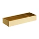 Поличка настінна одноярусна нержавіюча сталь 30x5 см Omnires brushed gold (00140458) - зображення 1