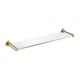 Поличка настінна одноярусна латунна 55х4,2 см Omnires Modern Project brushed gold (00140440) - зображення 1