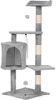 Drapak Petsi AIE-ATS40 wieża z domkiem 110 cm Szary (5905817010455) - obraz 1