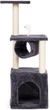 Drapak Petsi AIE-ATS38 wieża z domkiem 94 cm Szary (5905817010431) - obraz 1