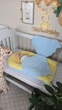 Кокон з крилами Chickabiddy, двосторонній зима-літо, синій бавовняний велюр та жовтий однотон, 100% бавовна, позиціонер гніздечко для новонароджених, 90х52 см - зображення 9