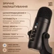 Професійний USB конденсаторний мікрофон для стріму, подкастів, запису вокалу, ігор та онлайн-уроків, Plug&Play, чорний - зображення 5