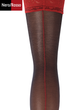 Чулки со швом на силиконовой резинке Giulia CHIC 20 calze 1/2 Multicolor-nero/rosso, капроновые с кружевной резинкой, тонкие - изображение 3