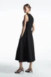 Сукня жіноча COS zip-front v-neck midi dress 1248023001 XS Чорний - изображение 3
