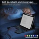 Клавіатурний чохол для iPad Pro 12.9" (6/5/4 покоління) сумісний з iPad Air 13 M2 бездротовий підсвітка 7 кольорів тримач стилуса - зображення 7