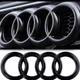Эмблема кольца знак AUDI Ауди защитная накладка на штатный знак 275 мм 96 мм черная глянец - изображение 5