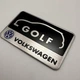Наклейка Rline VW Volkswagen (Фольксваген) Golf металлическая 80 мм 50 мм шильдик табличка гольф - изображение 1