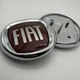 Емблема значок на капот Fiat Фіат 95 мм червоний хром - зображення 2
