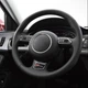 Накладка на кермо Audi (ауді) Емблема рамка airbag A3 A4 A5 A6 A8 Q5 Q7 в подушку безпеки чорна 100 мм - зображення 3