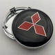 Колпачки Mitsubishi 60 мм 56 мм черные с красным логотипом заглшуки в диск митсубиси - изображение 3