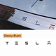 Емблема Tesla напис літери Шильдик Тесла чорний глянець на багажник табличка - зображення 1