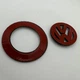 Наклейка на руль подушку безопасности VW Volkswagen Фольксваген черный глянец знак 3D Passat B6 Golf 4, Polo - изображение 5