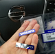 Шильдик табличка Volvo наклейка металлическая вольво синяя 46 мм 10 мм на знак руль - изображение 2