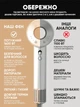 Фен для волос профессиональный Super Hair Dryer 5в1 белый + золотистый - изображение 5