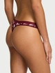 Жіночі трусики Victoria's Secret (352221976641) Stretch Cotton High-Leg Scoop Thong XS бордові - зображення 2